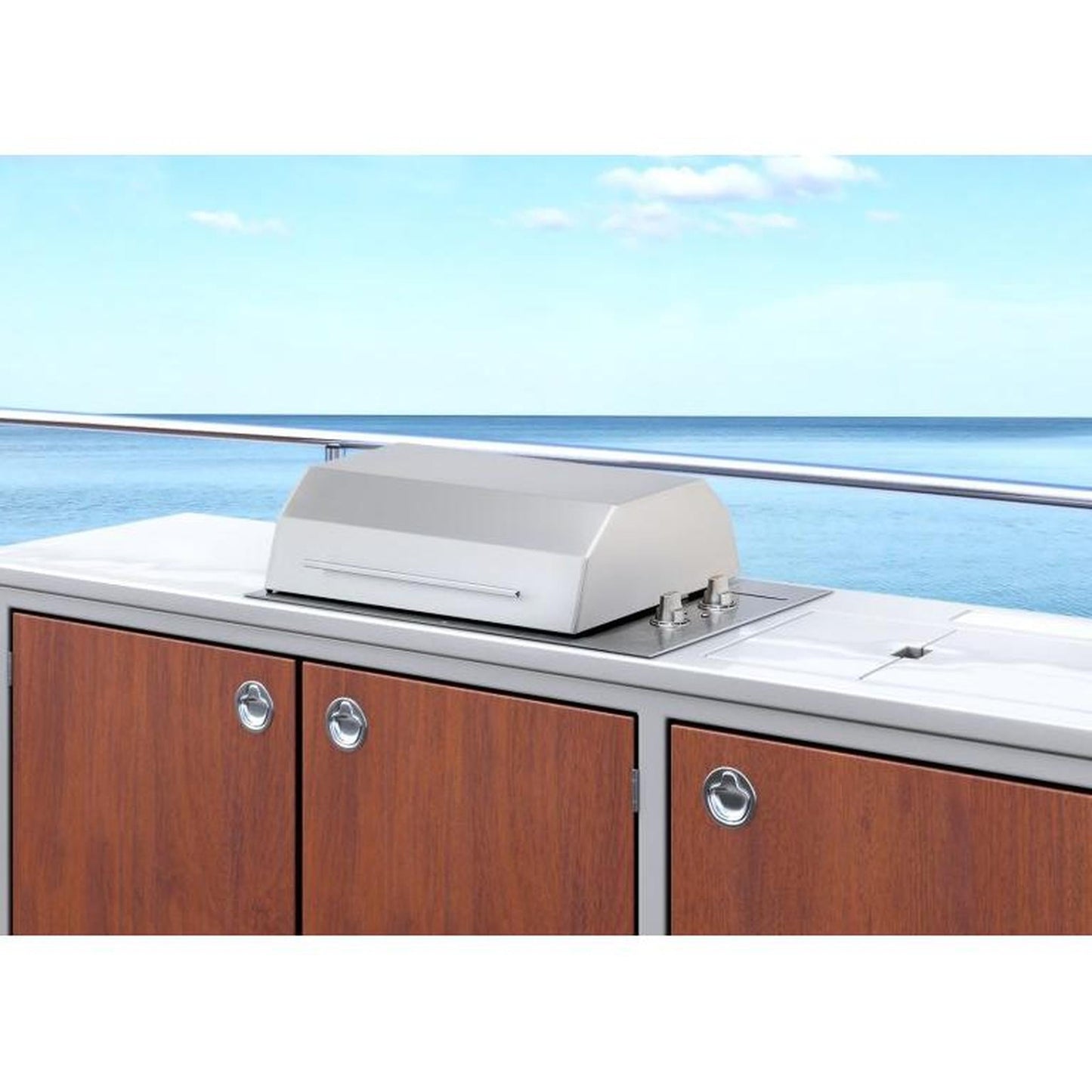 Kenyon Texan 30" 2-Burner Single-Lid Built-In 208V Electric Grill With Knob Control