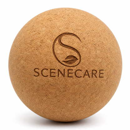 SCENECARE Natural Cork Massage Ball Set for Muscle Relief and Recovery