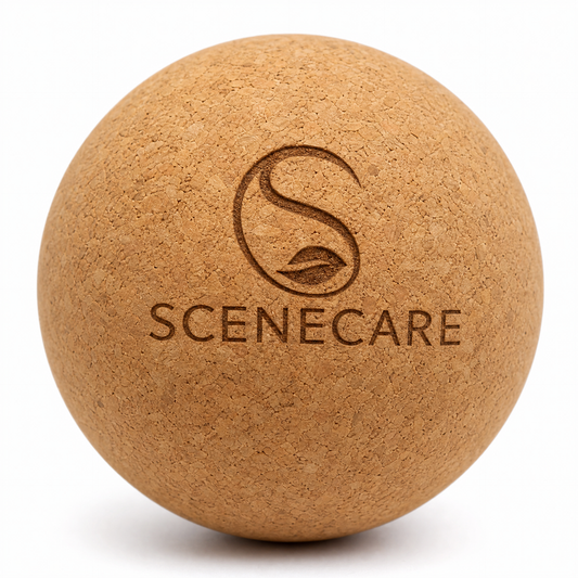 SCENECARE Natural Cork Massage Ball Set for Muscle Relief and Recovery
