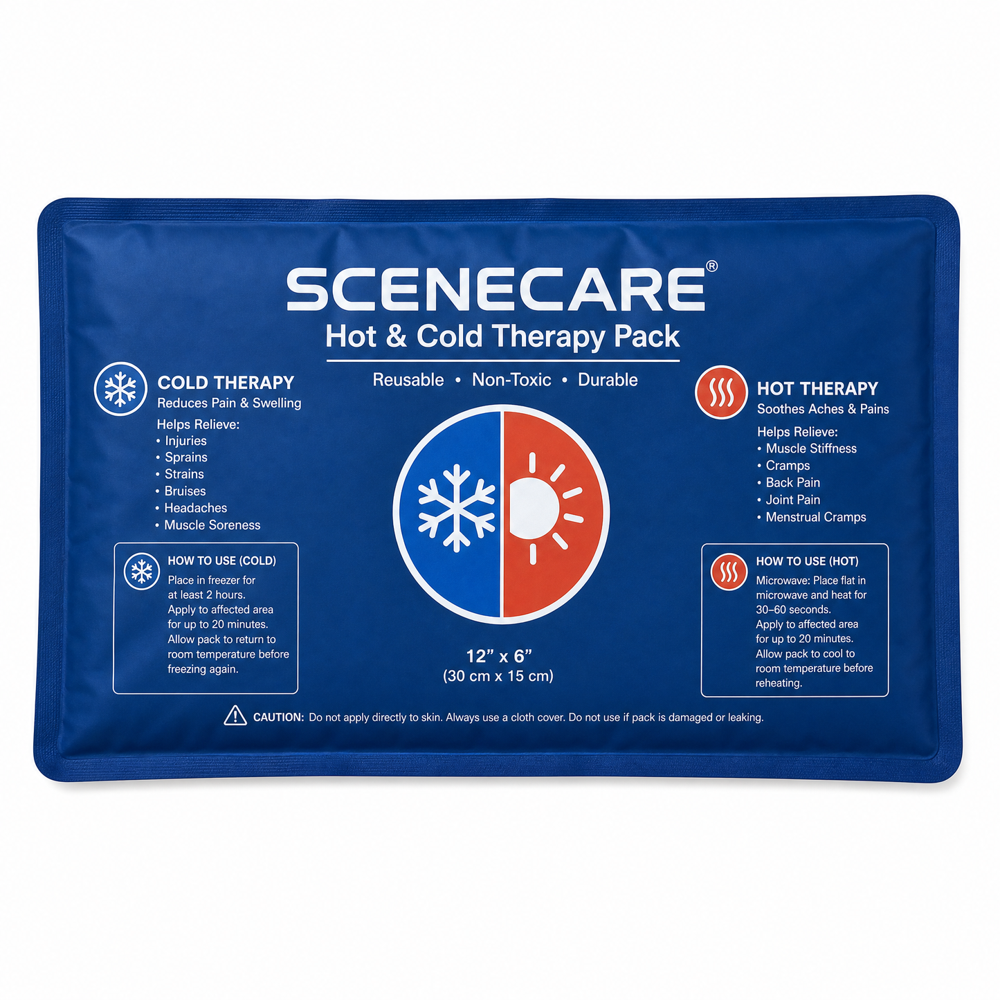 SCENECARE Reusable Gel Hot and Cold Therapy Pack with Soft Cover