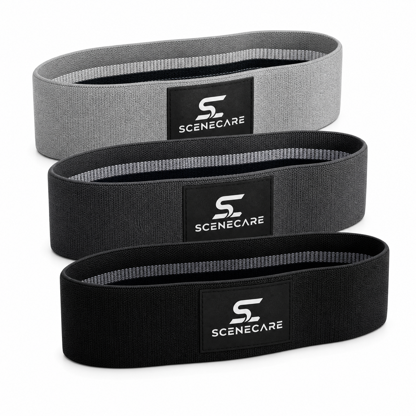 SCENECARE Premium Fabric Resistance Band Set for Fitness and Rehabilitation