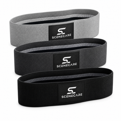 SCENECARE Premium Fabric Resistance Band Set for Fitness and Rehabilitation
