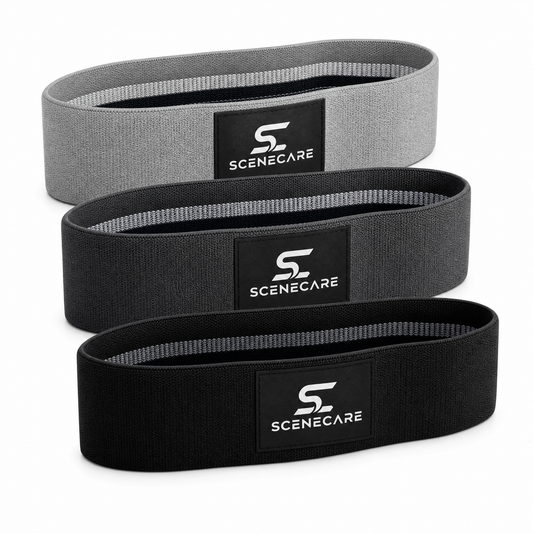 SCENECARE Premium Fabric Resistance Band Set for Fitness and Rehabilitation