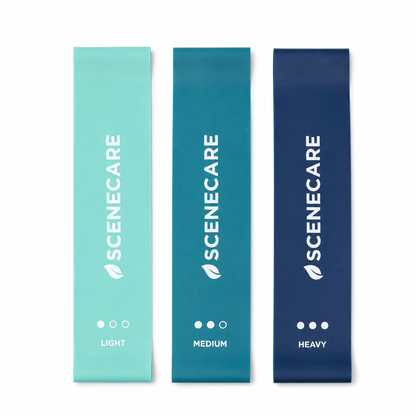 SCENECARE Premium Fabric Resistance Band Set for Fitness and Rehabilitation