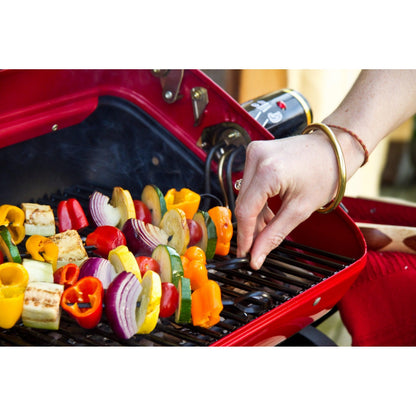 Americana 19" Black Electric Cart Grill with Polymer Side Tables