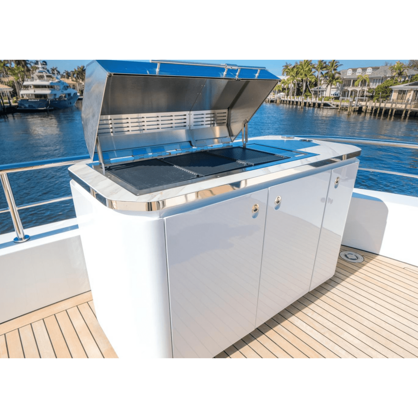 Kenyon Big American 41" 208V 3-Burner Two-Lid Built-In Electric Grill With IntelliKEN Touch Control