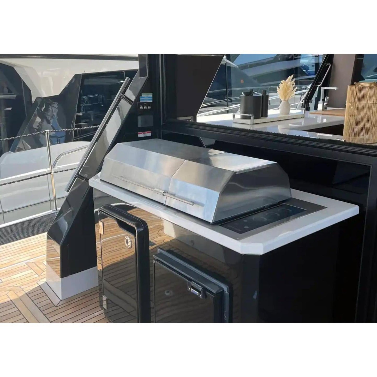Kenyon Big American 41" 240V 3-Burner Two-Lid Built-In Electric Grill With IntelliKEN Touch Control And Mounting Holes