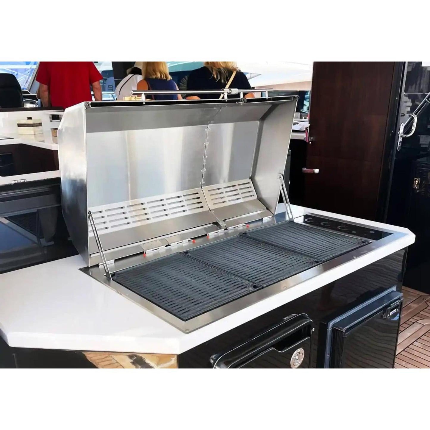 Kenyon Big American 41" 208V 3-Burner Two-Lid Built-In Electric Grill With IntelliKEN Touch Control And Mounting Holes