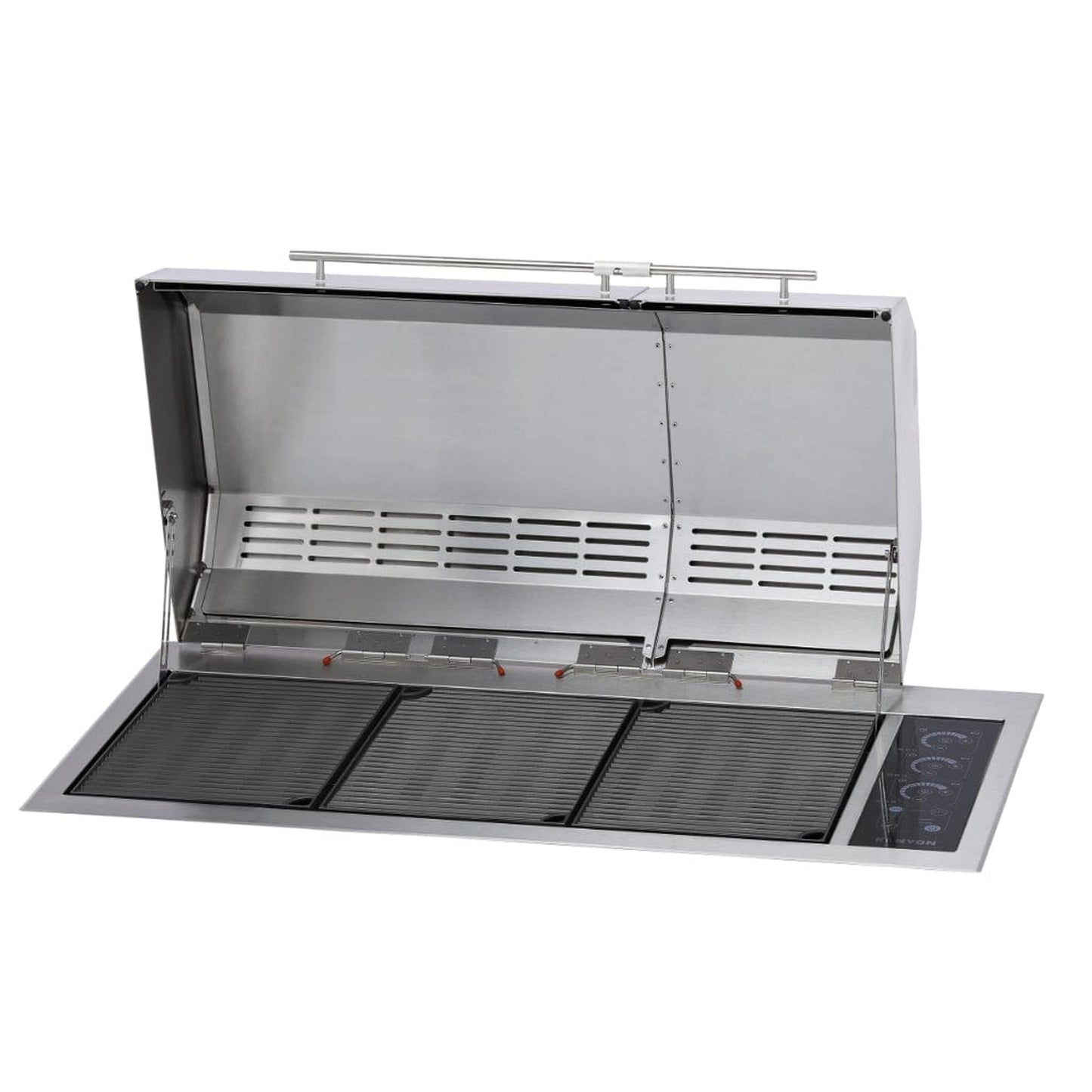 Kenyon Big American 41" 208V 3-Burner Two-Lid Built-In Electric Grill With IntelliKEN Touch Control