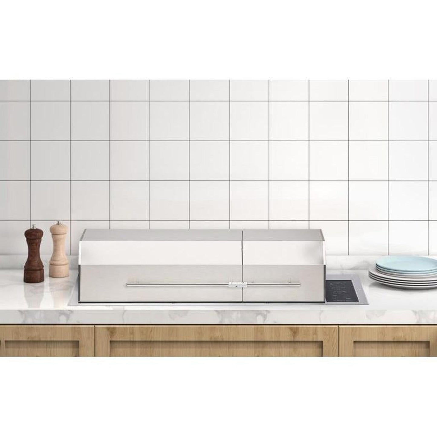 Kenyon Big American 41" 208V 3-Burner Two-Lid Built-In Electric Grill With IntelliKEN Touch Control And Mounting Holes