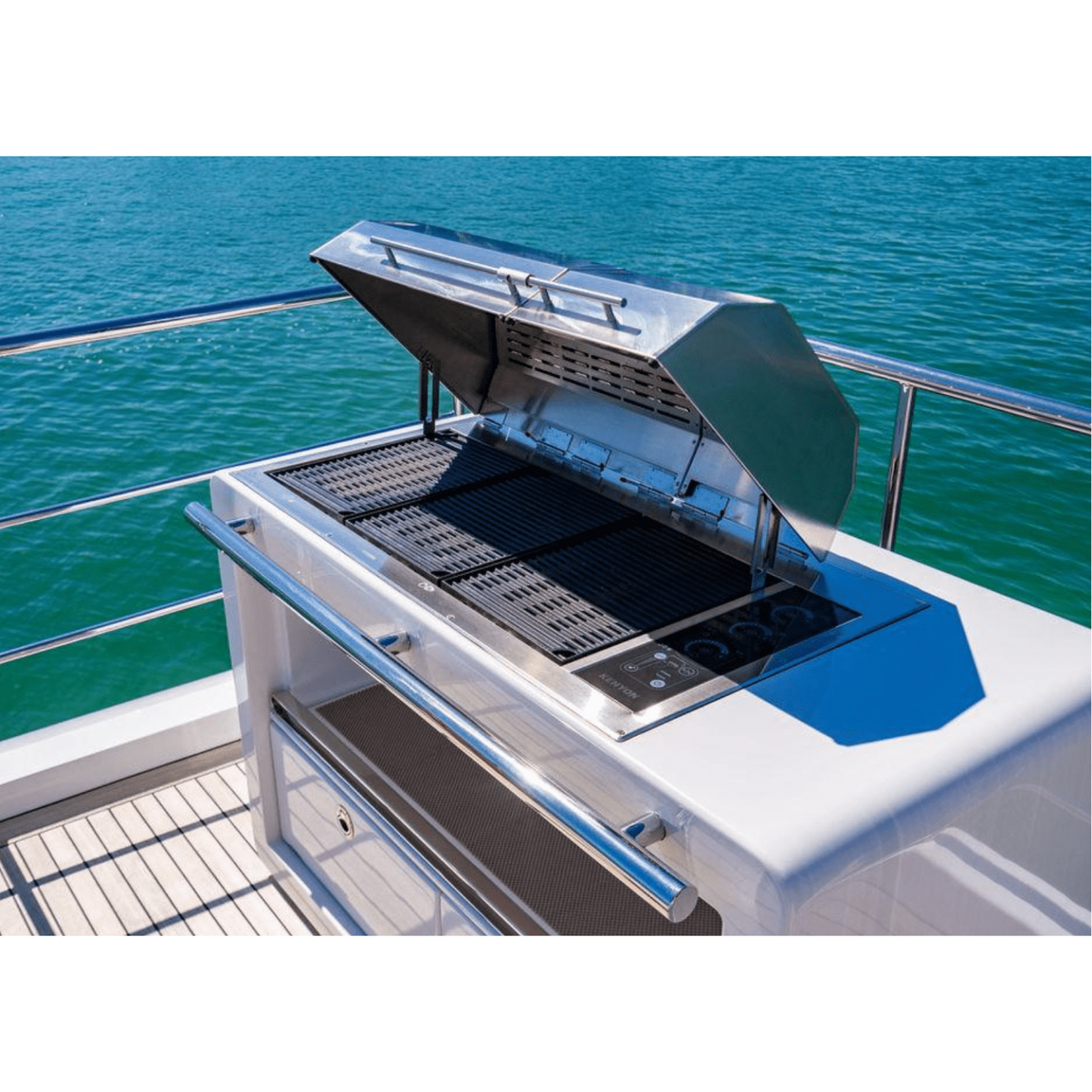 Kenyon Big American 41" 208V 3-Burner Two-Lid Built-In Electric Grill With IntelliKEN Touch Control
