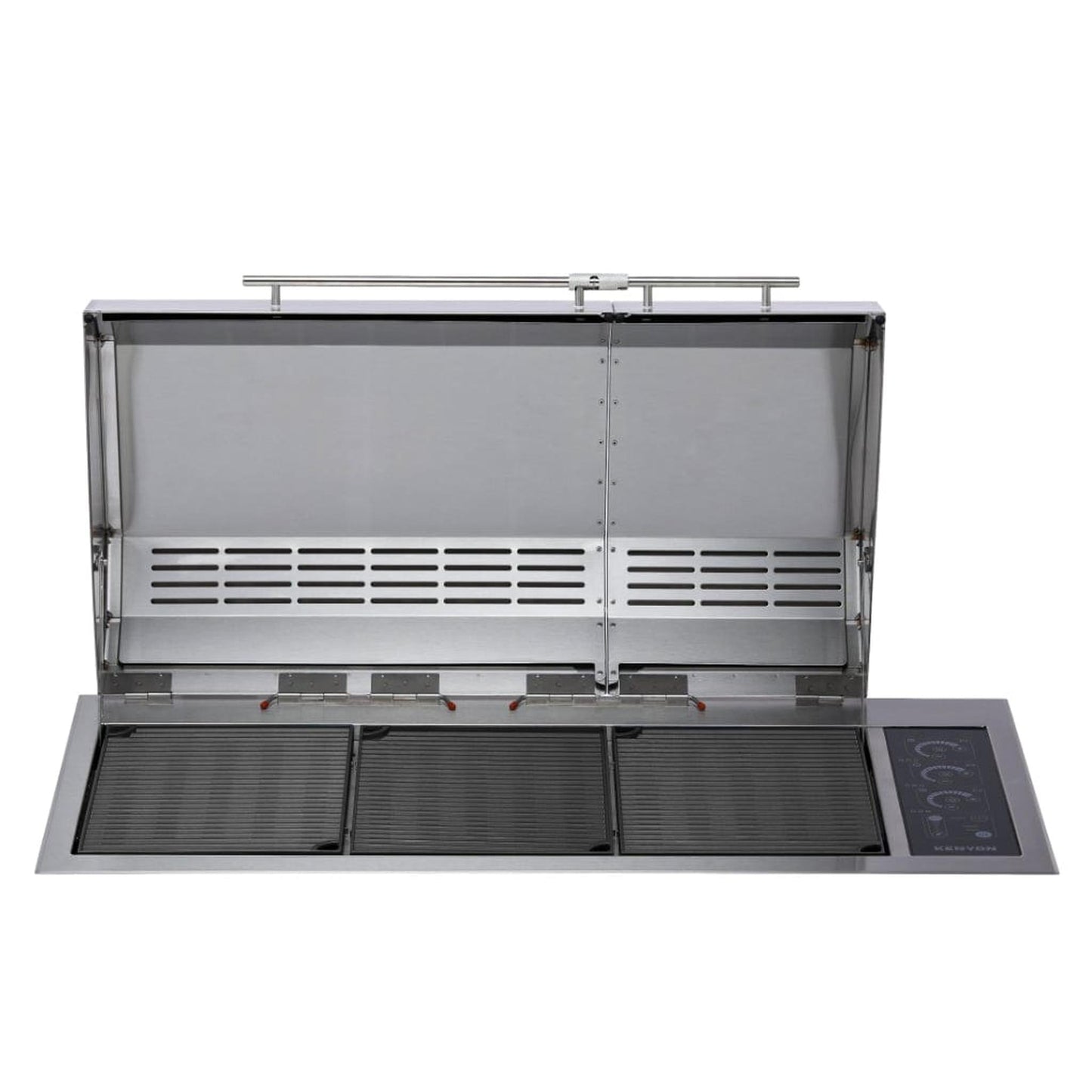 Kenyon Big American 41" 240V 3-Burner Two-Lid Built-In Electric Grill With IntelliKEN Touch Control And Mounting Holes