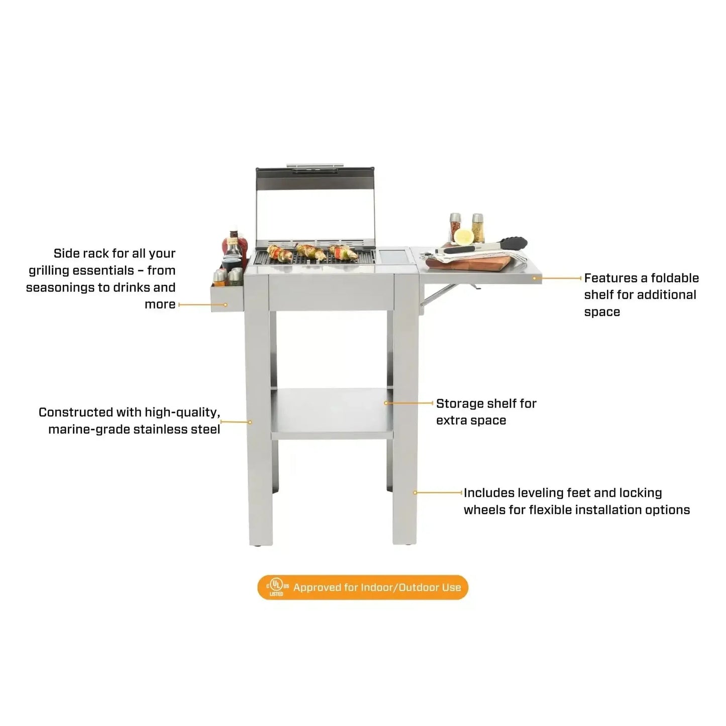 Kenyon Frontier 1-Burner 120V IntelliKEN Touch Control Electric Grill With Stand