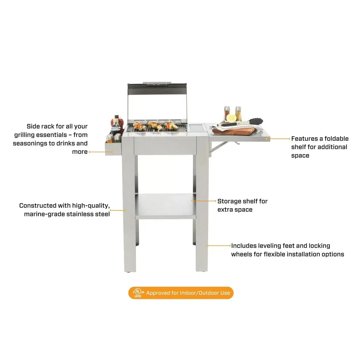 Kenyon Frontier 1-Burner 120V IntelliKEN Touch Control Electric Grill With Stand