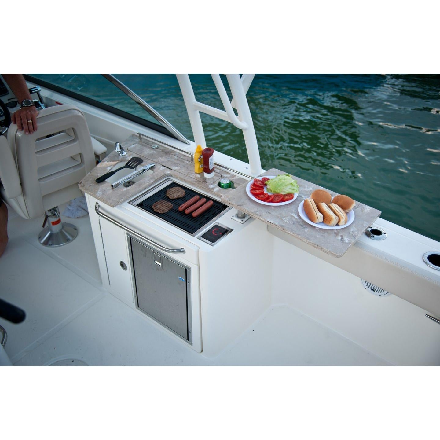 Kenyon Frontier 18" 1-Burner Built-In 240V No Lid Remote Control Electric Grill