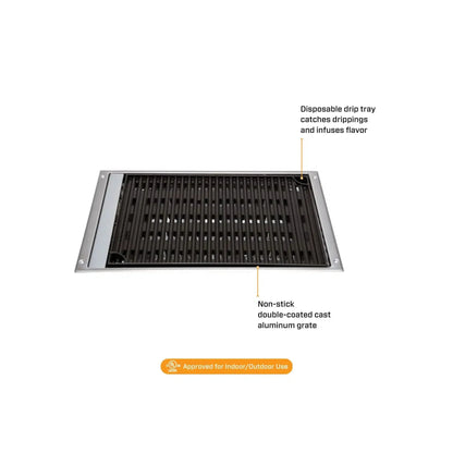 Kenyon Frontier 18" 1-Burner Built-In 240V No Lid Remote Control Electric Grill