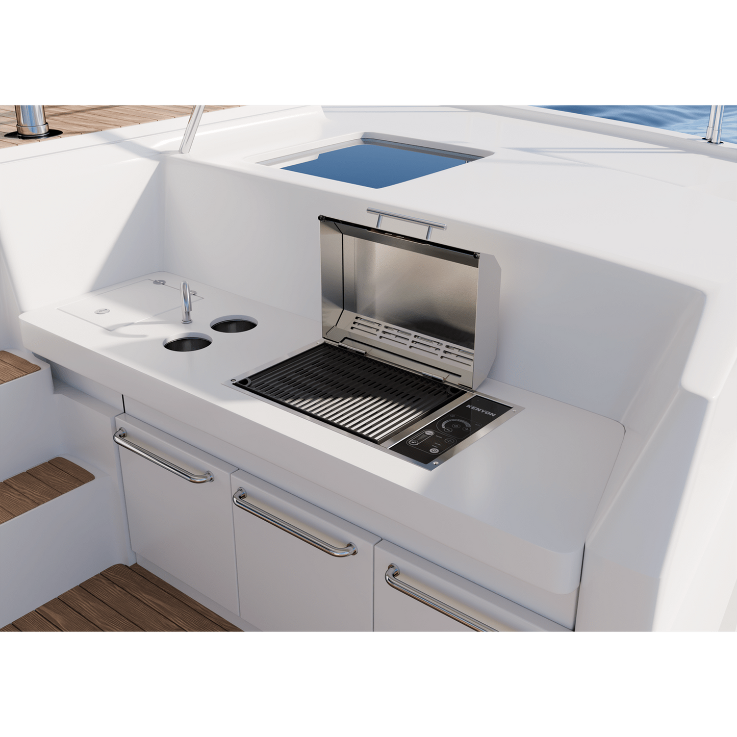 Kenyon Frontier 21" 1-Burner Built-In 240V Electric Grill With IntelliKEN Touch Control