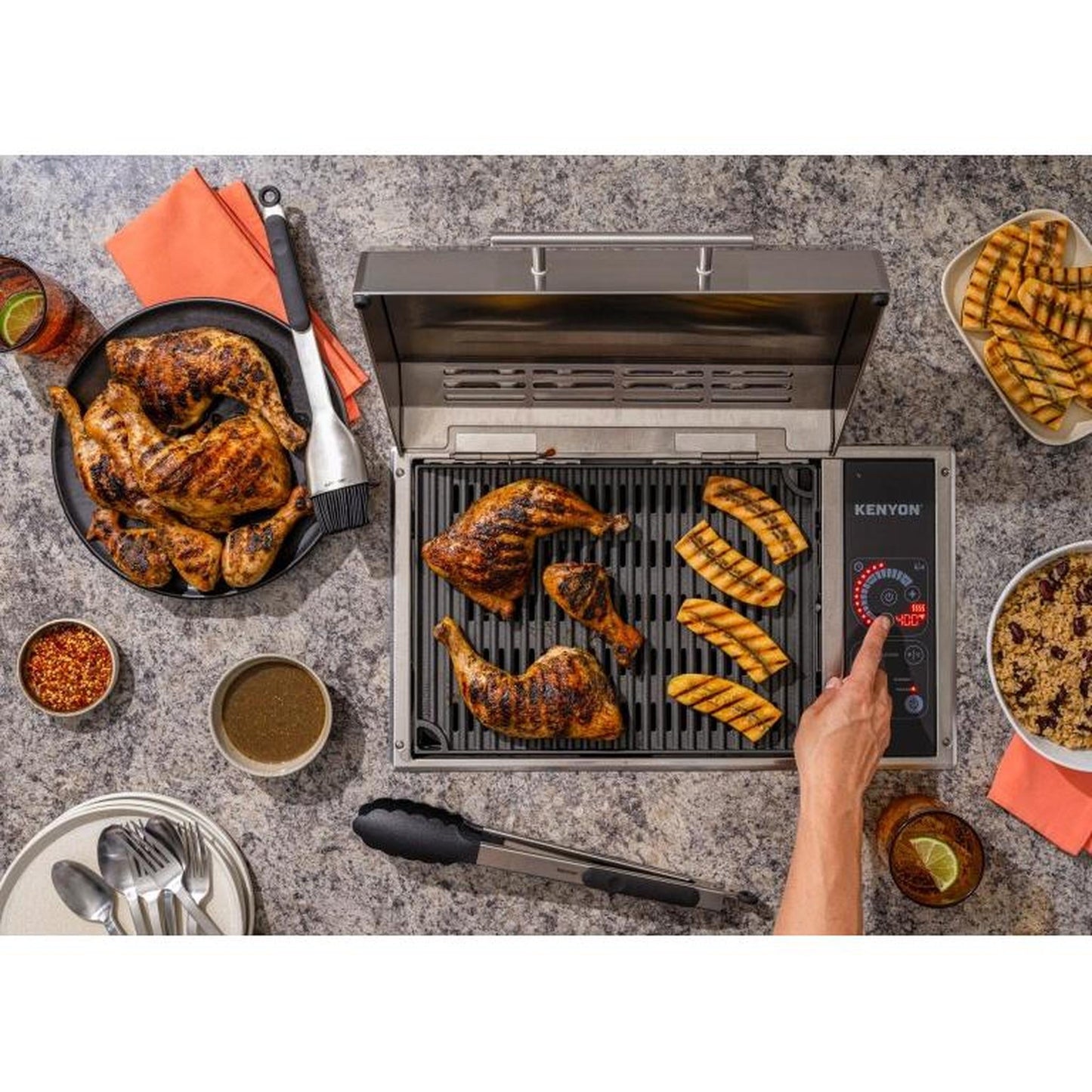 Kenyon Frontier 21" 1-Burner Built-In 240V Electric Grill With IntelliKEN Touch Control