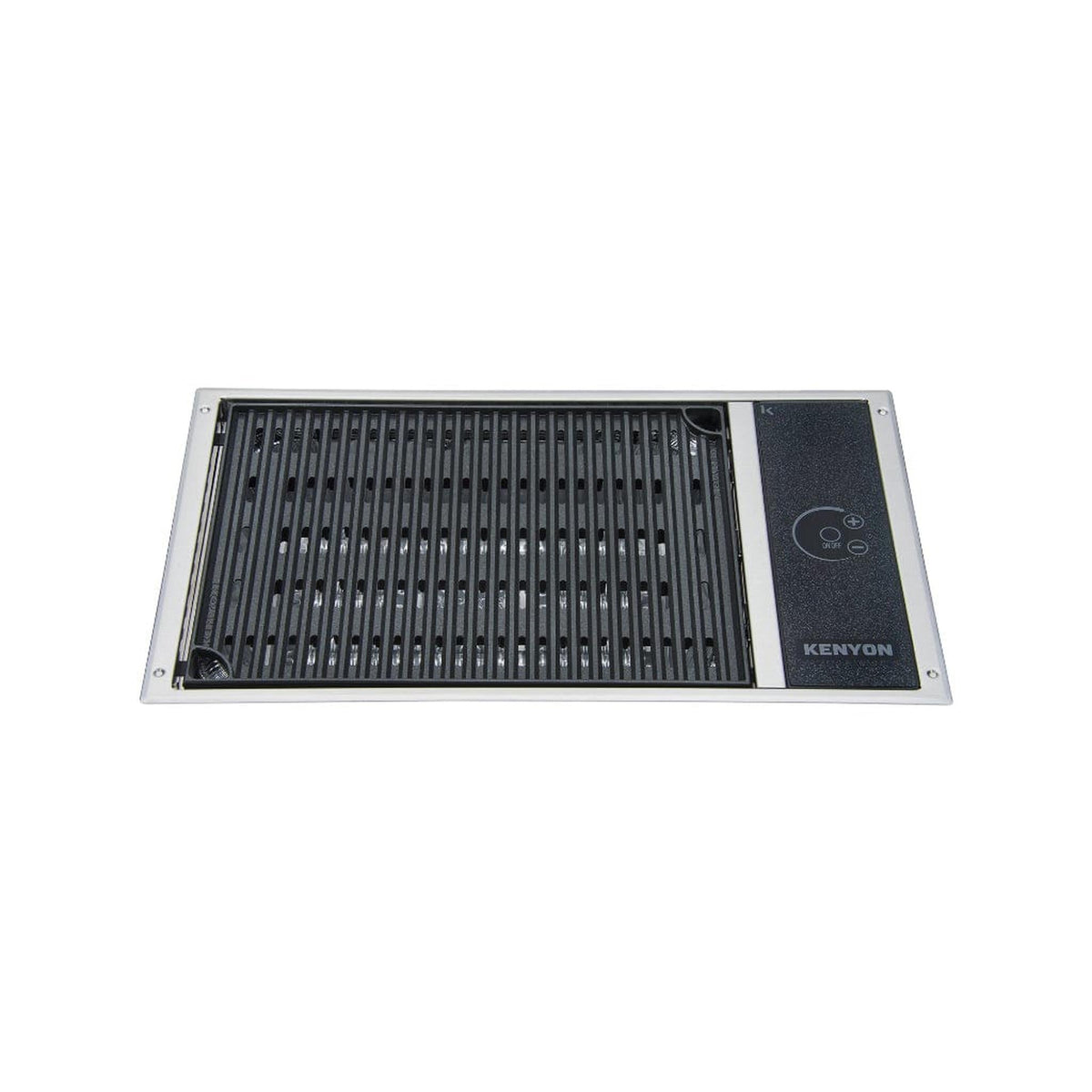 Kenyon Frontier 21" 1-Burner Built-In 120V No Lid Electric Grill With GFCI 3-Prong Cord Portrait Plug