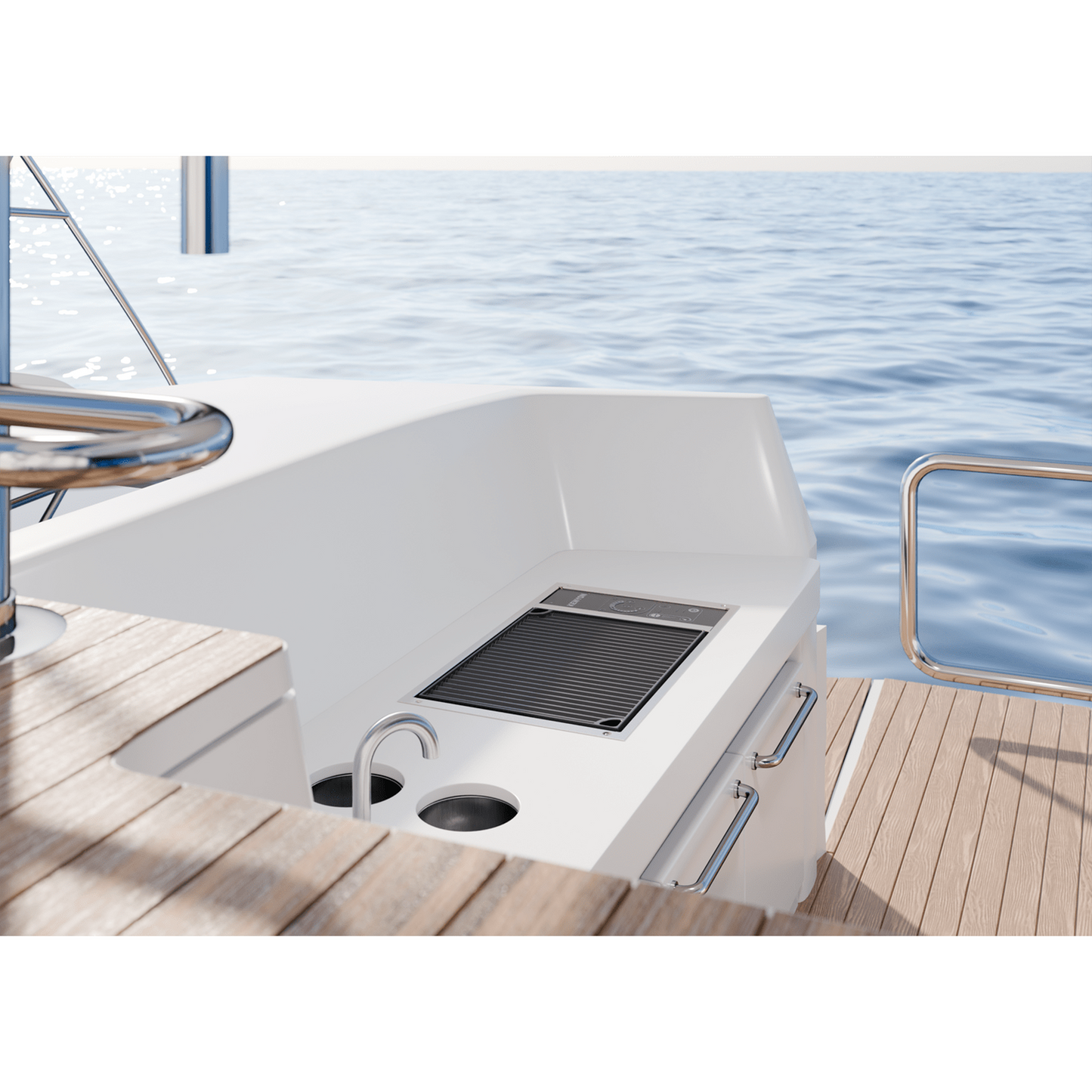 Kenyon Frontier 21" 1-Burner Built-In 240V No Lid Electric Grill With IntelliKEN Touch Control
