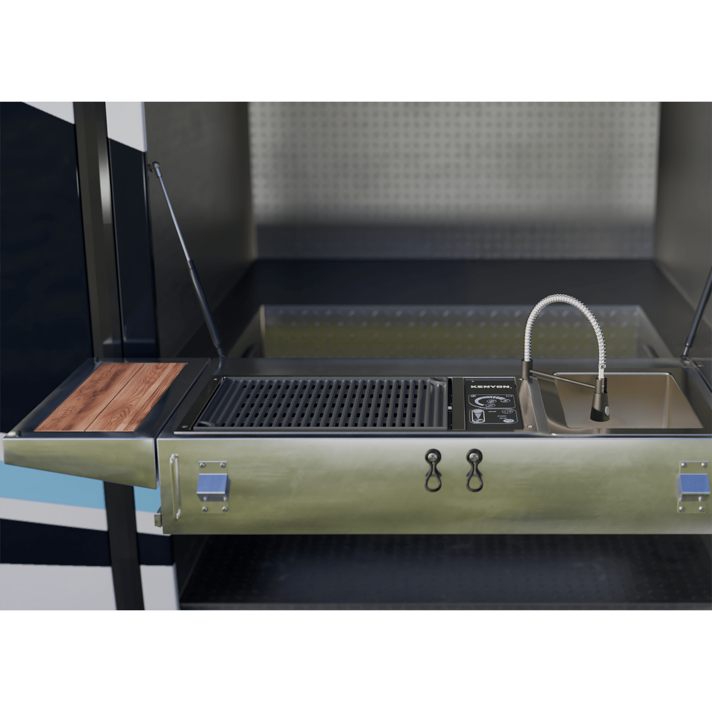 Kenyon Frontier 21" 1-Burner Built-In 120V No Lid Electric Grill With IntelliKEN Touch Control