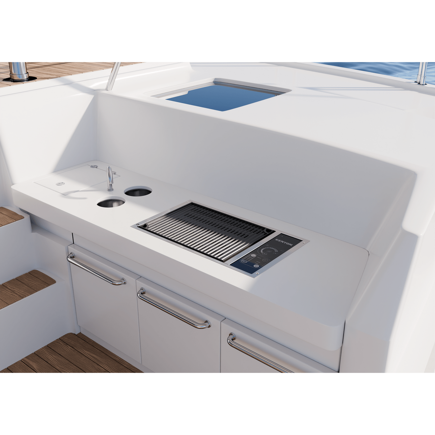 Kenyon Frontier 21" 1-Burner Built-In 240V No Lid Electric Grill With IntelliKEN Touch Control