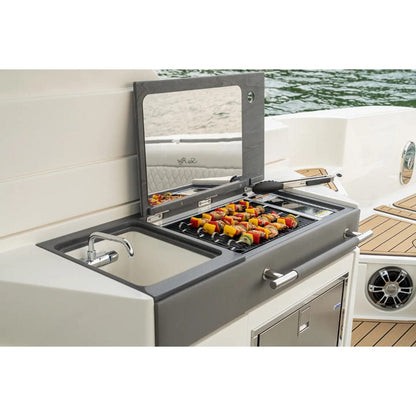 Kenyon Frontier 21" 1-Burner Built-In 240V No Lid Electric Grill With Pigtail Hardwire Portrait Plug