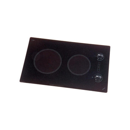 Kenyon Mediterranean 23" 2-Burner Black 120V Large Electric Cooktop With Knob Control