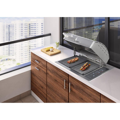 Kenyon Signature 30" 2-Burner Built-In 240V Electric Grill With IntelliKEN Touch Control And Stainless Steel Lid With Lighted Handle