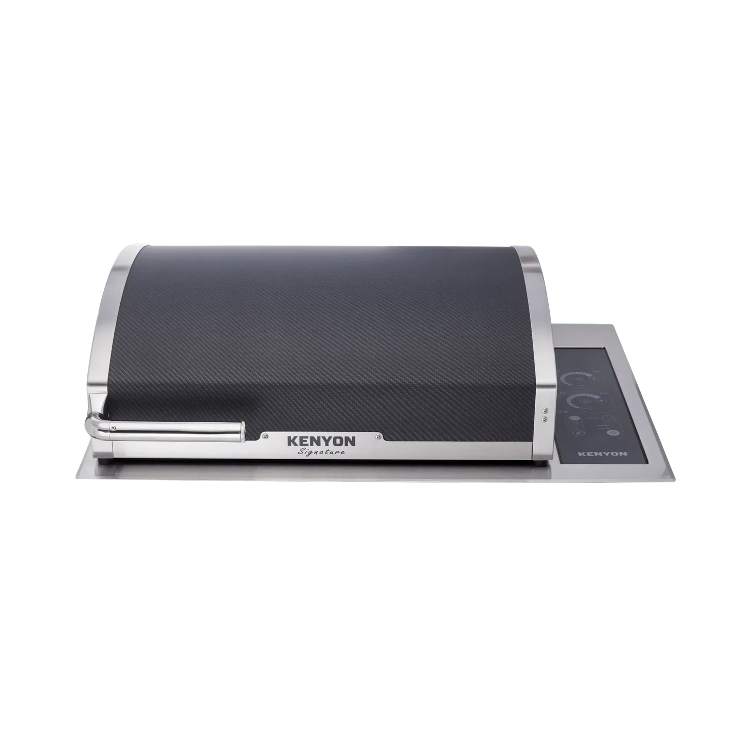 Kenyon Signature 30" 2-Burner Built-In 240V Electric Grill With IntelliKEN Touch Control And Black Carbon Fiber Lid With Fixed Handle And Mounting Holes