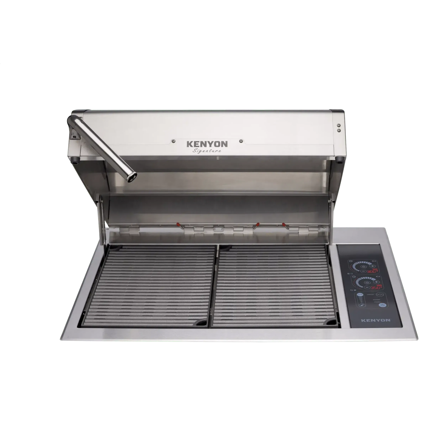 Kenyon Signature 30" 2-Burner Built-In 240V Electric Grill With IntelliKEN Touch Control And Black Carbon Fiber Lid With Fixed Handle