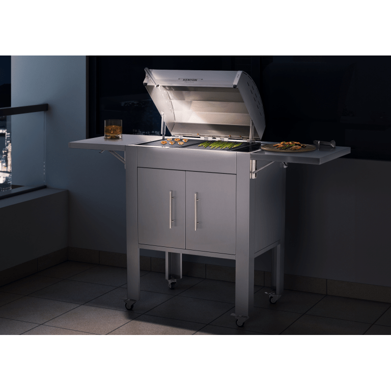 Kenyon Signature 60" 2-Burner Freestanding 240V Electric Grill With IntelliKEN Touch Control And Stainless Steel Lid With Lighted Handle