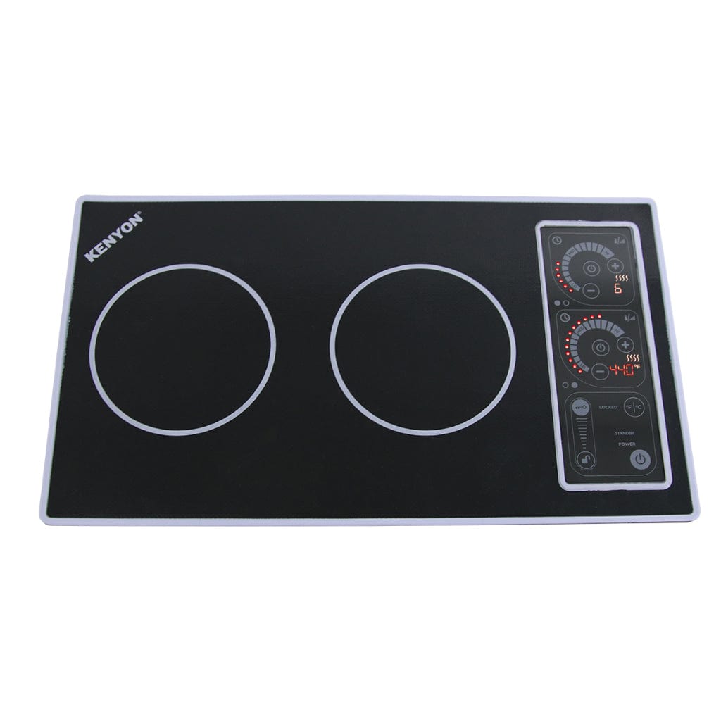 Kenyon SilKEN 2 21" 2-Burner 120V Small Landscape-Mount Induction Cooktop with IntelliKEN Touch Control