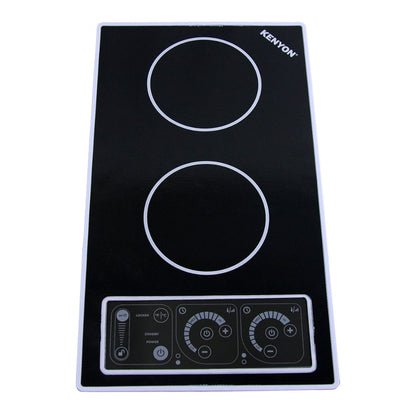 Kenyon SilKEN 2 21" 2-Burner 120V Small Landscape-Mount Induction Cooktop with IntelliKEN Touch Control