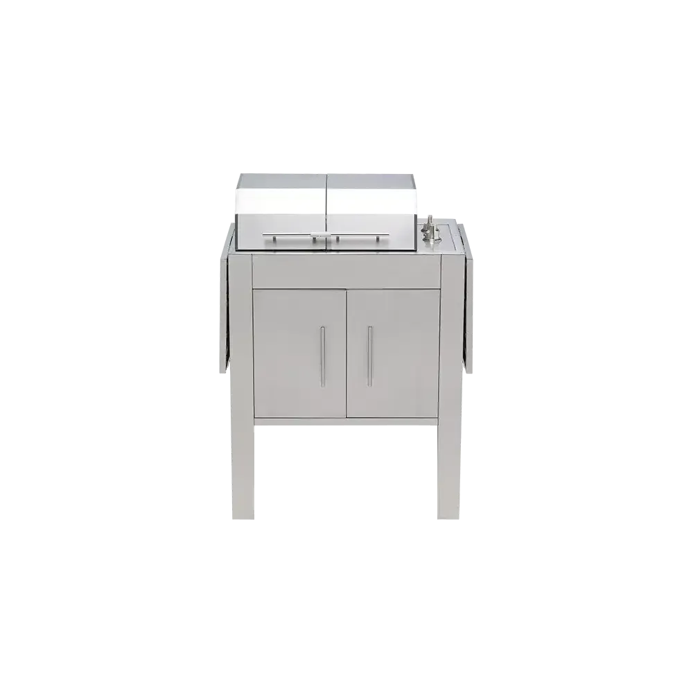 Kenyon Texan 2-Burner 240V Split-Lid Knob Control Electric Grill With Stand