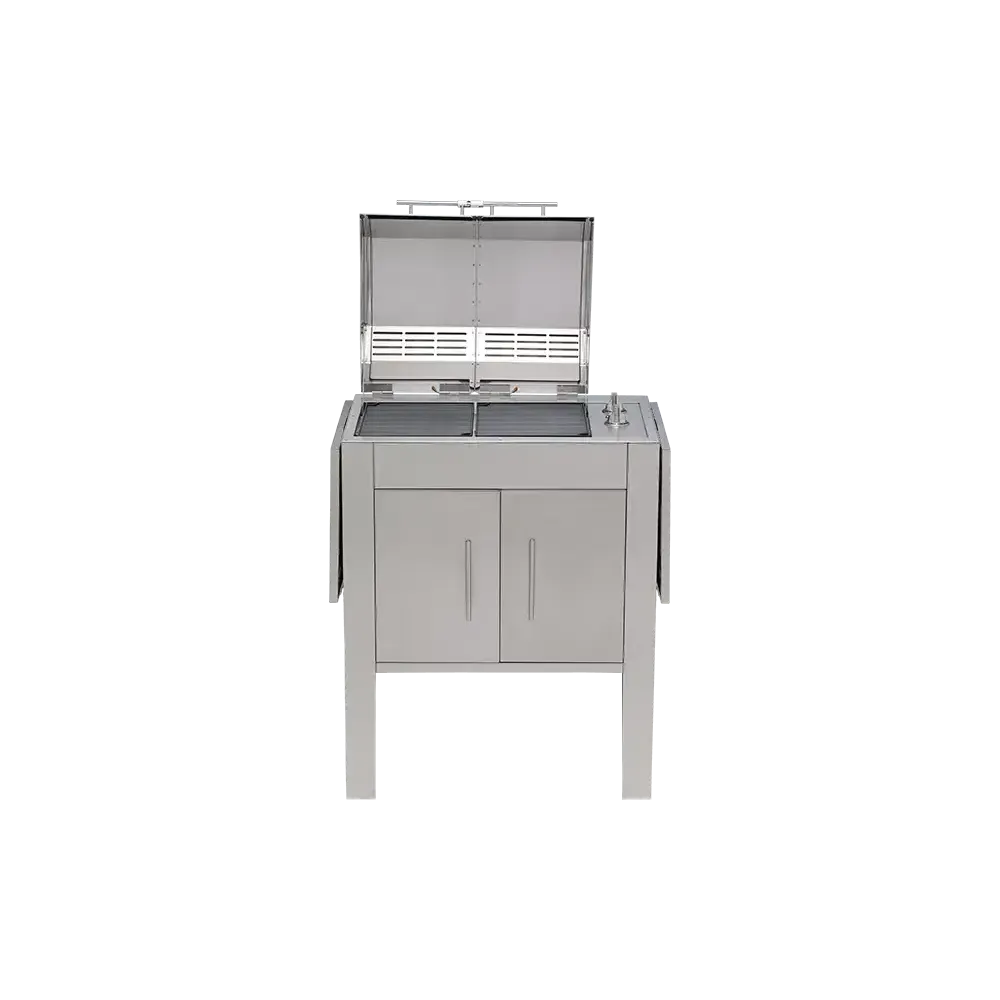 Kenyon Texan 2-Burner 240V Split-Lid Knob Control Electric Grill With Stand