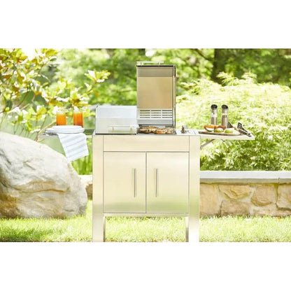 Kenyon Texan 2-Burner 240V Split-Lid Knob Control Electric Grill With Stand