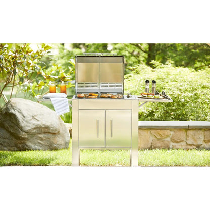 Kenyon Texan 2-Burner 240V Split-Lid Knob Control Electric Grill With Stand