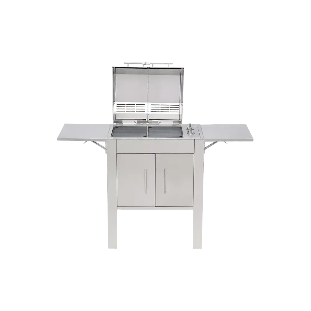 Kenyon Texan 2-Burner 240V Split-Lid Knob Control Electric Grill With Stand