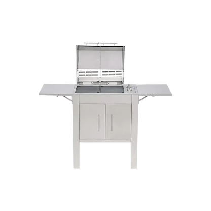 Kenyon Texan 2-Burner 240V Split-Lid Knob Control Electric Grill With Stand