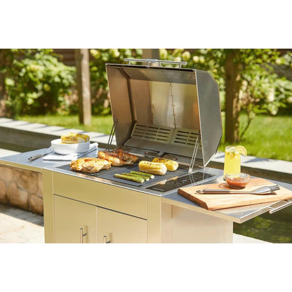 Kenyon Texan 2-Burner 240V Split-Lid Touch Control Electric Grill With Stand