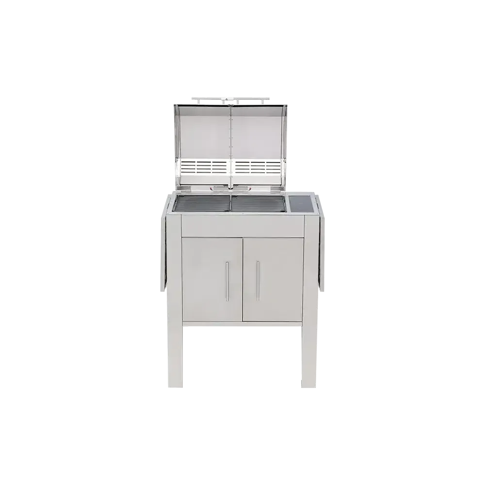 Kenyon Texan 2-Burner 240V Split-Lid Touch Control Electric Grill With Stand