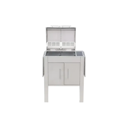 Kenyon Texan 2-Burner 240V Split-Lid Touch Control Electric Grill With Stand