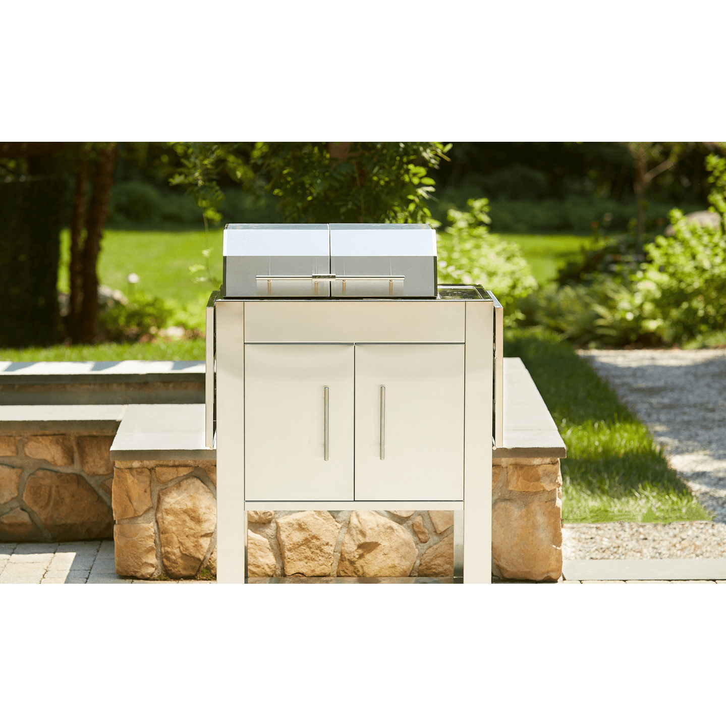 Kenyon Texan 2-Burner 240V Split-Lid Touch Control Electric Grill With Stand