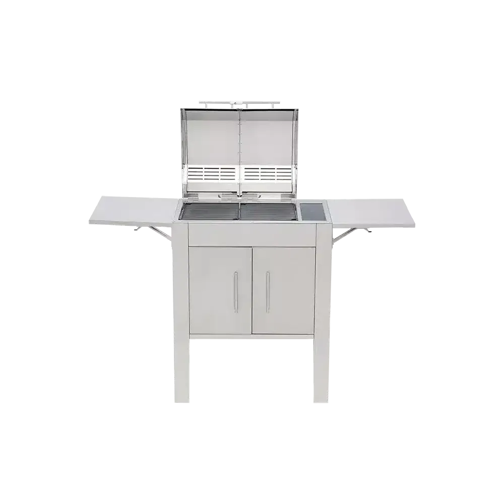 Kenyon Texan 2-Burner 240V Split-Lid Touch Control Electric Grill With Stand