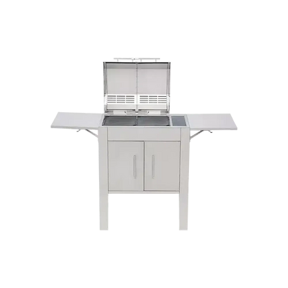 Kenyon Texan 2-Burner 240V Split-Lid Touch Control Electric Grill With Stand