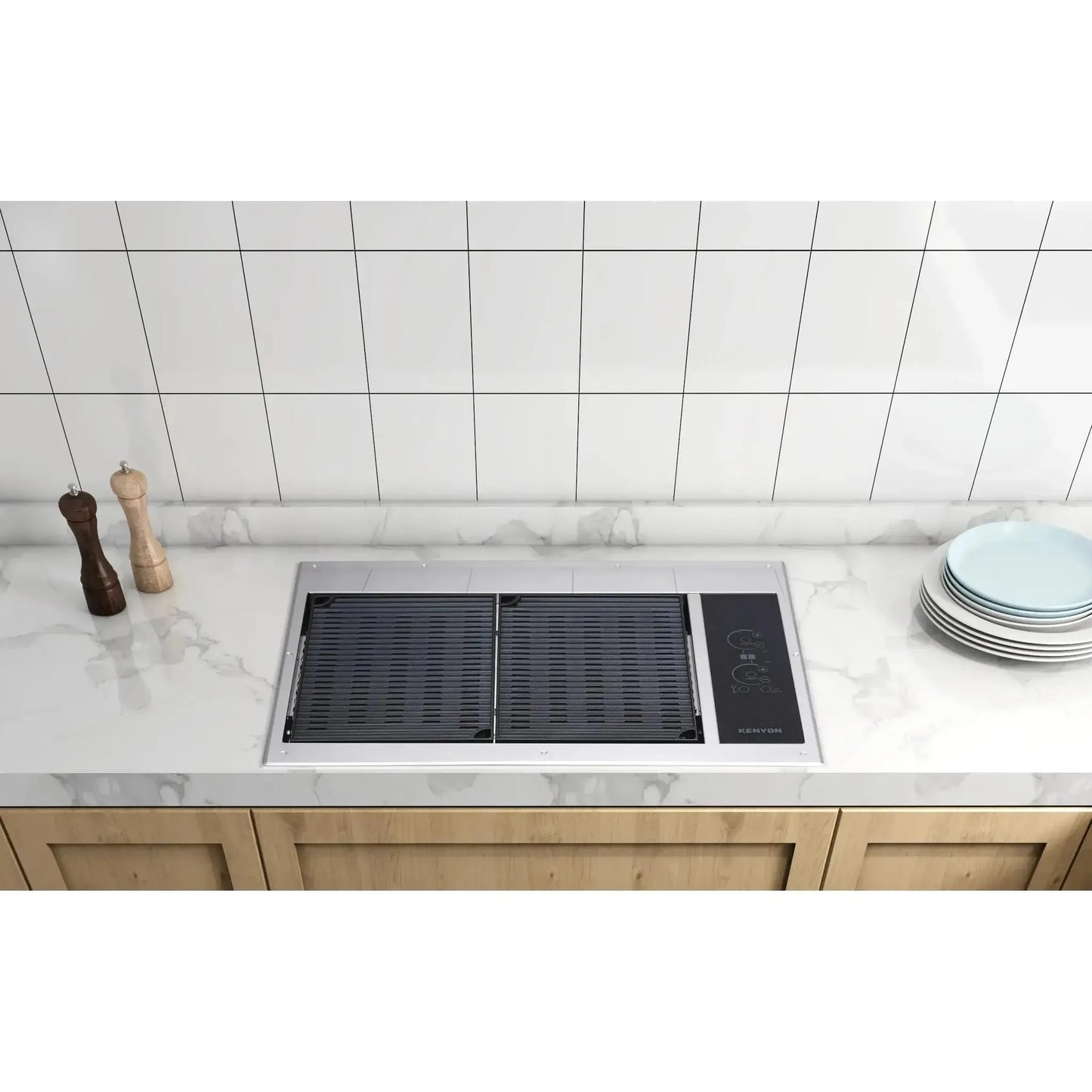 Kenyon Texan 30" 2-Burner Built-In No Lid 240V Electric Grill With Touch Control