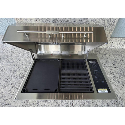 Kenyon Texan 30" 2-Burner Built-In Split-Lid 240V Electric Grill With IntelliKEN Touch Control