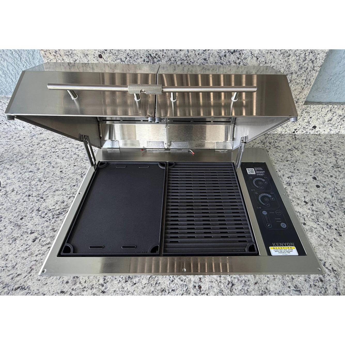 Kenyon Texan 30" 2-Burner Built-In Split-Lid 240V Electric Grill With IntelliKEN Touch Control And Mounting Holes