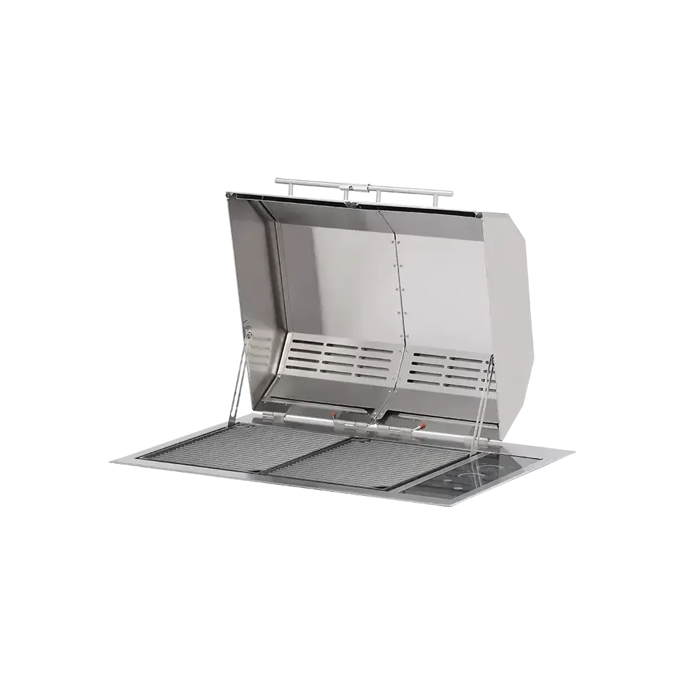 Kenyon Texan 30" 2-Burner Built-In Split-Lid 240V Electric Grill With IntelliKEN Touch Control And Mounting Holes